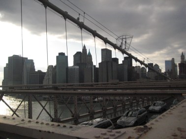 lower manhattan from Brooklyn Bridge