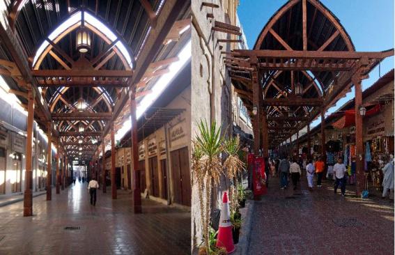 Il souk di Batakija prima e durante l'apertura