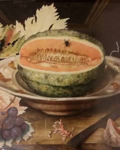 Non sembra vera quella mosca sul melone? Estrema bravura dei pittori di nature morte alla corte dei Medici