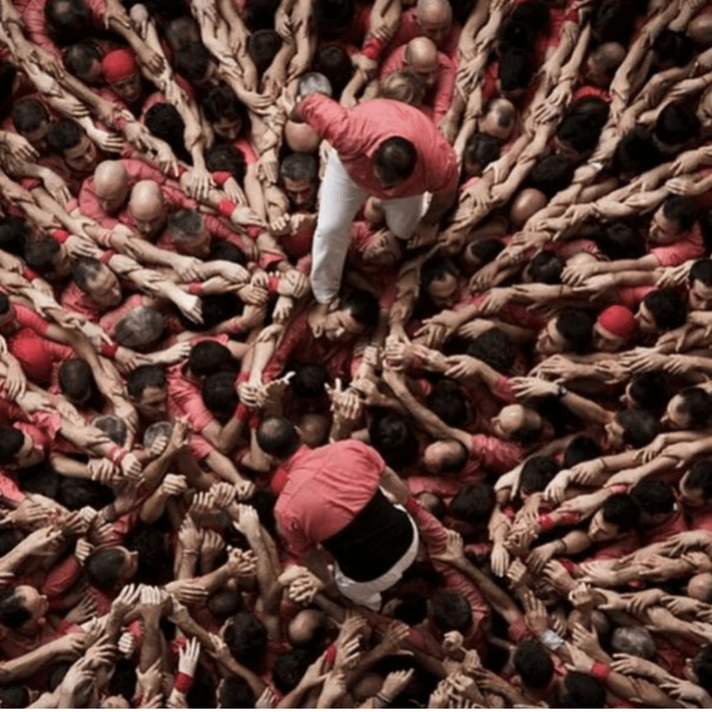 I castellers. credits Mosaicofchanges on Instagram