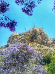Il Castillo Santa Barbara visto dal Parque de la Ereta