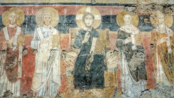Cristo tra i Santi sulla navata sinistra di Santa Maria Antiqua