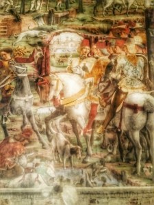 Una delle scene con Borso d'Este nel Salone dei Mesi di Palazzo Schifanoia a Ferrara