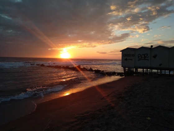 ostia lido tramonto